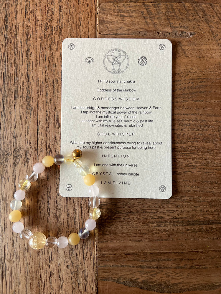 GODDESS IRIS BRACELET for the Soul Star chakra.