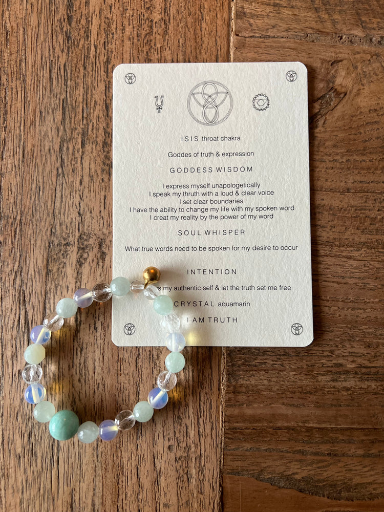GODDESS ISIS BRACELET for the throat chakra.