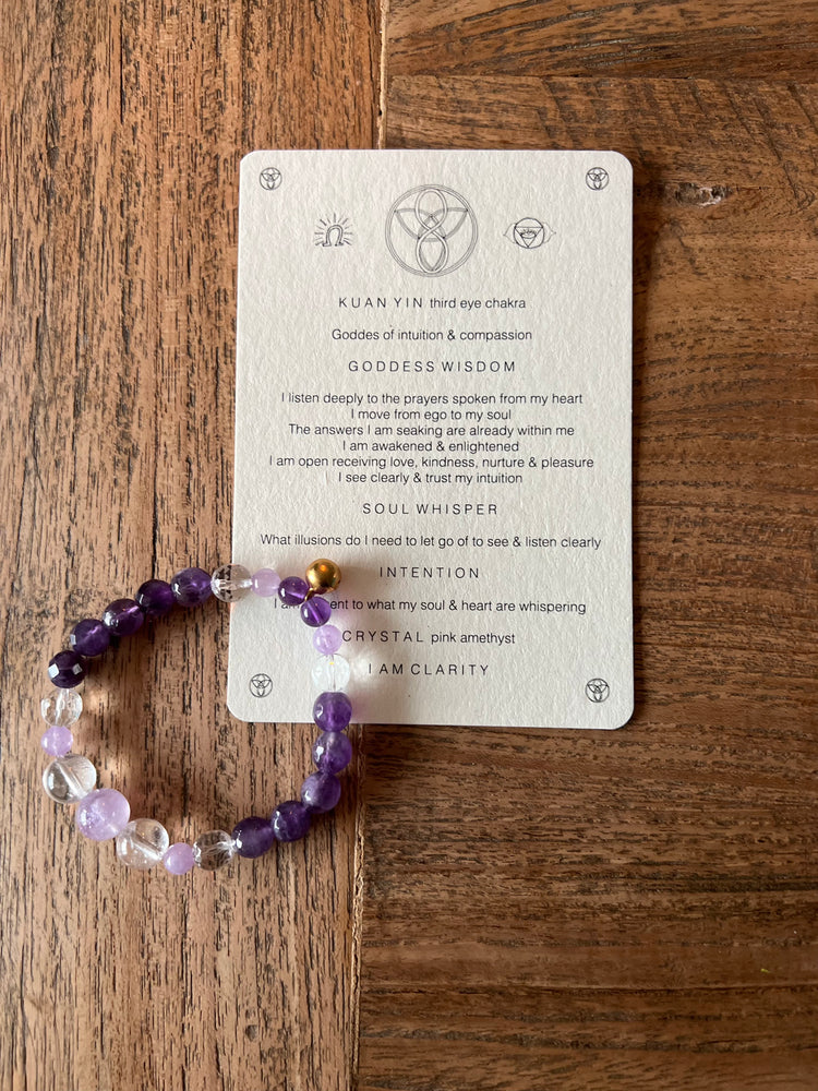 GODDESS KUAN YIN BRACELET for the Third Eye Chakra.