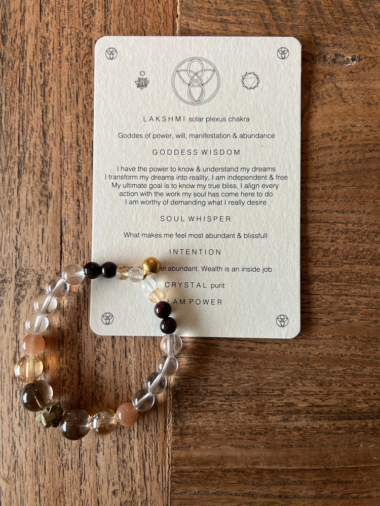 GODDESS LAKSHMI BRACELET for the Solar Plexus Chakra.