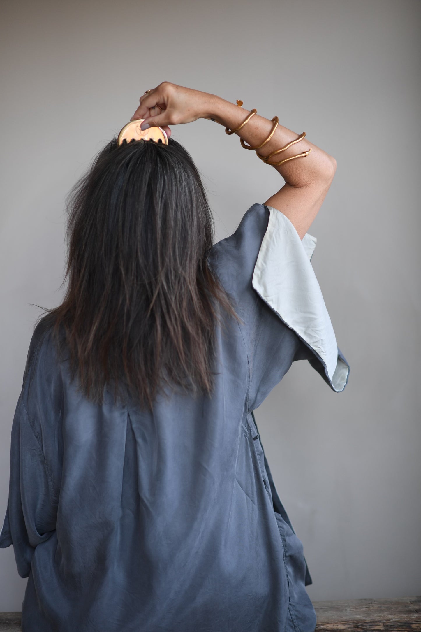 GOLDEN COPPER CROWN CHAKRA COMB